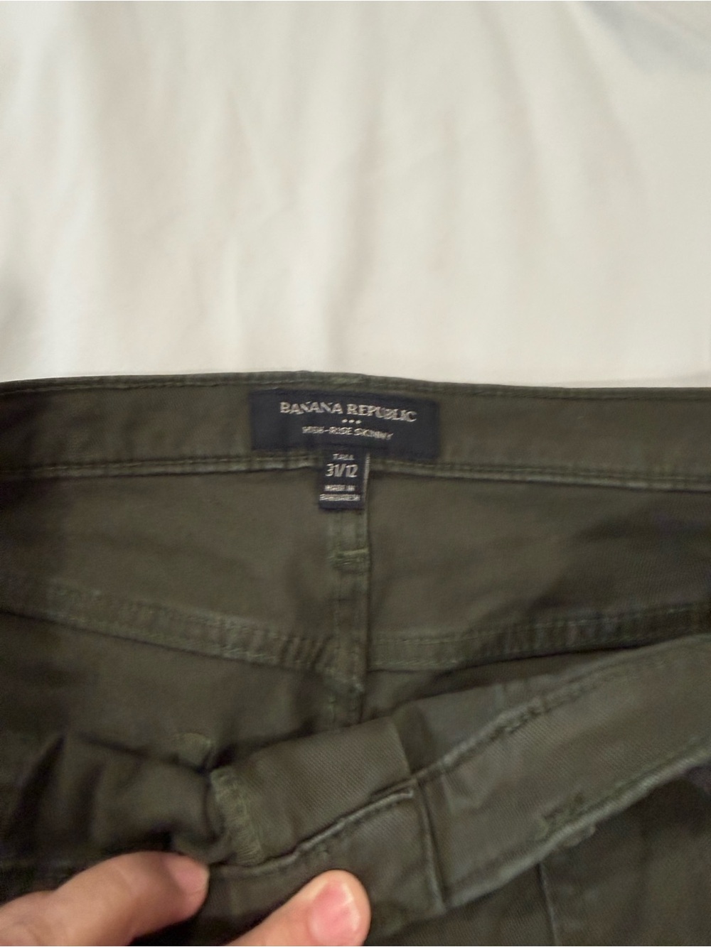 Banana Republic Olive Green High-Rise Cargo Jeans - Picture 9 of 11
